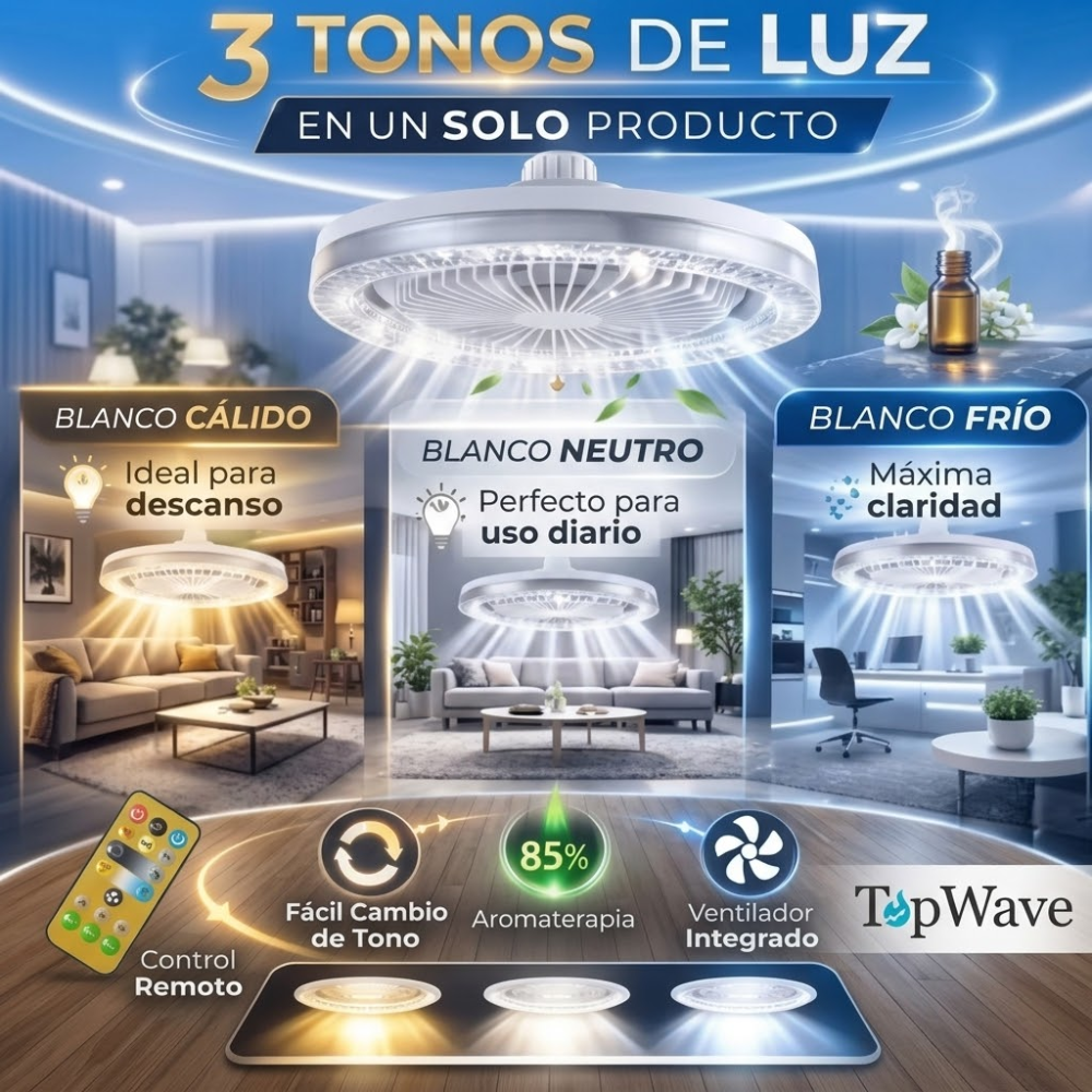 El Confort Total en tu Hogar: Lámpara-Ventilador con Luz, Aire y Aroma