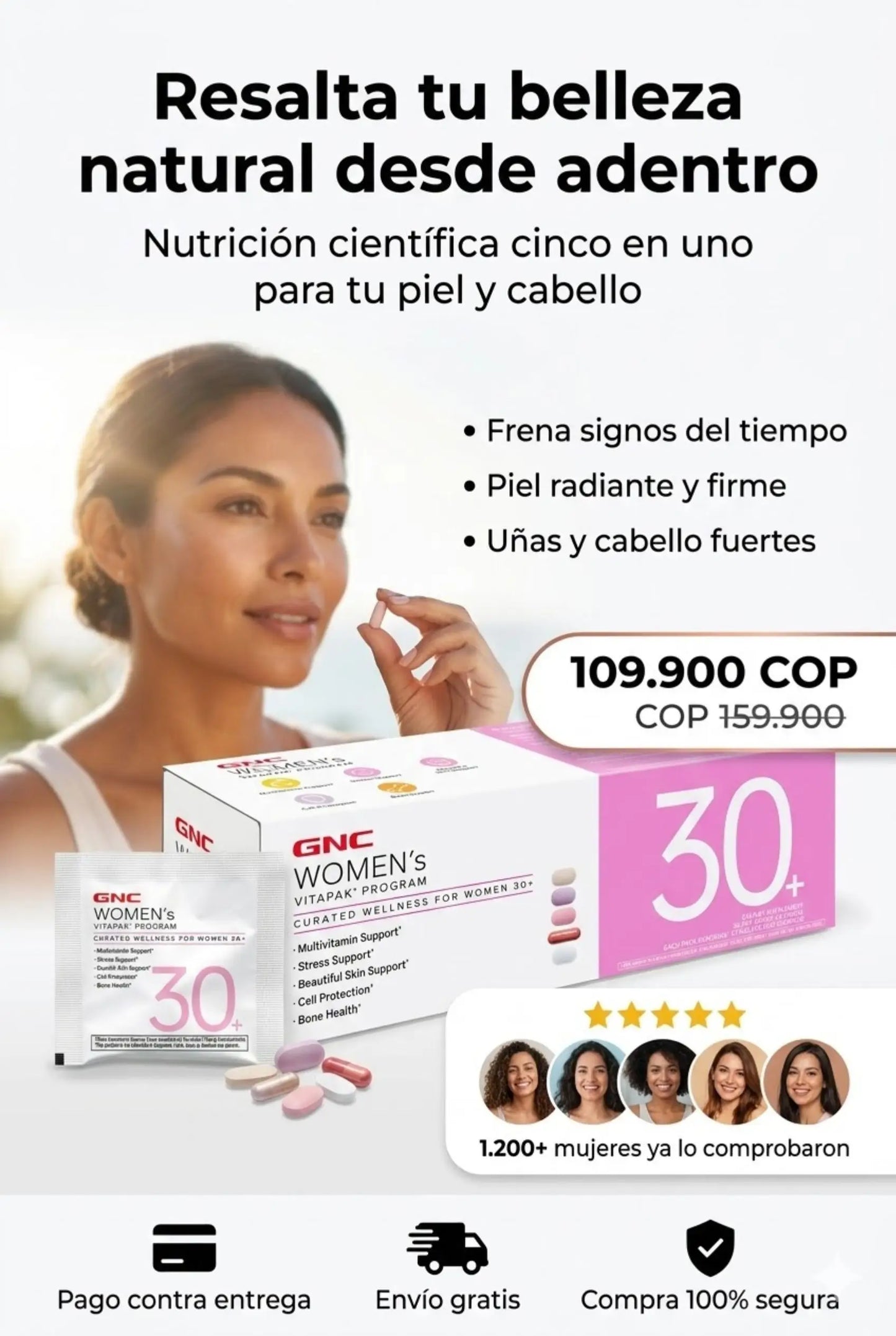 GNC Vitapak Mujer 30+ | Nutrición Avanzada 5 en 1