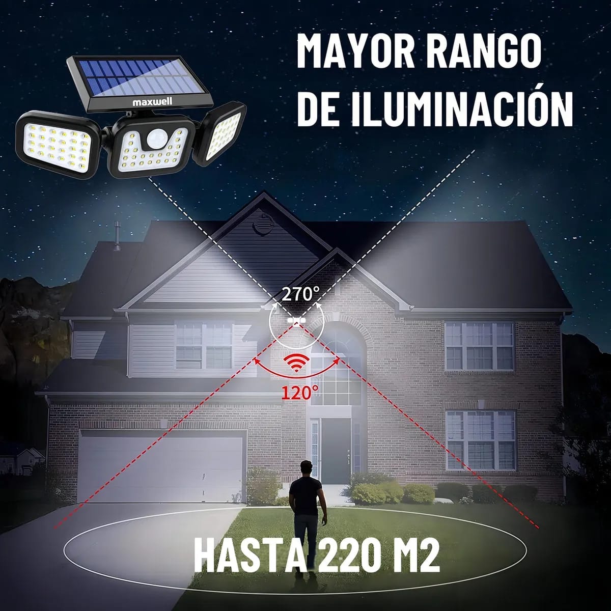 ☀️Lámpara Solar 🌙 Tu hogar seguro, incluso cuando el sol se oculta.”