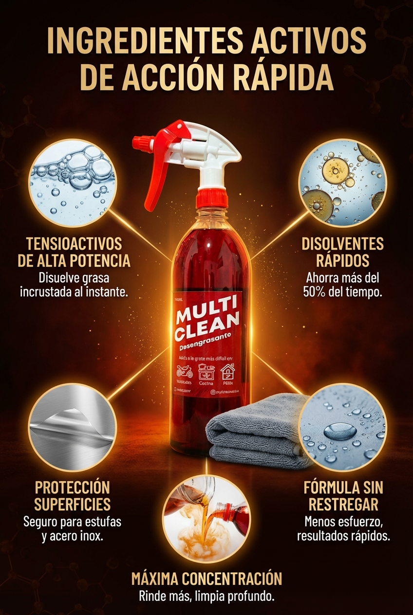 Desengrasante ® – Elimina Grasa y Suciedad, adicional como obsequio un paño de microfibra