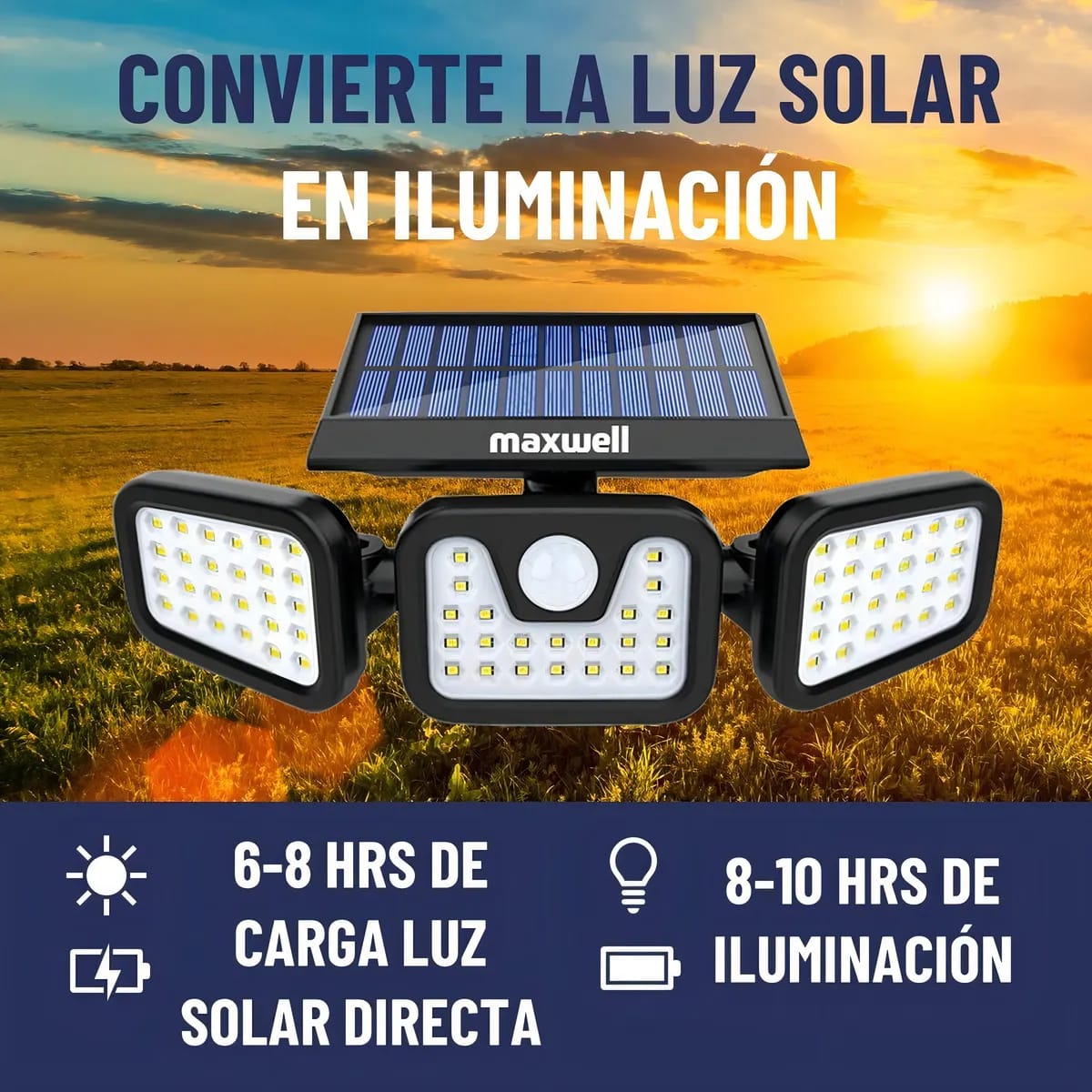 ☀️Lámpara Solar 🌙 Tu hogar seguro, incluso cuando el sol se oculta.”