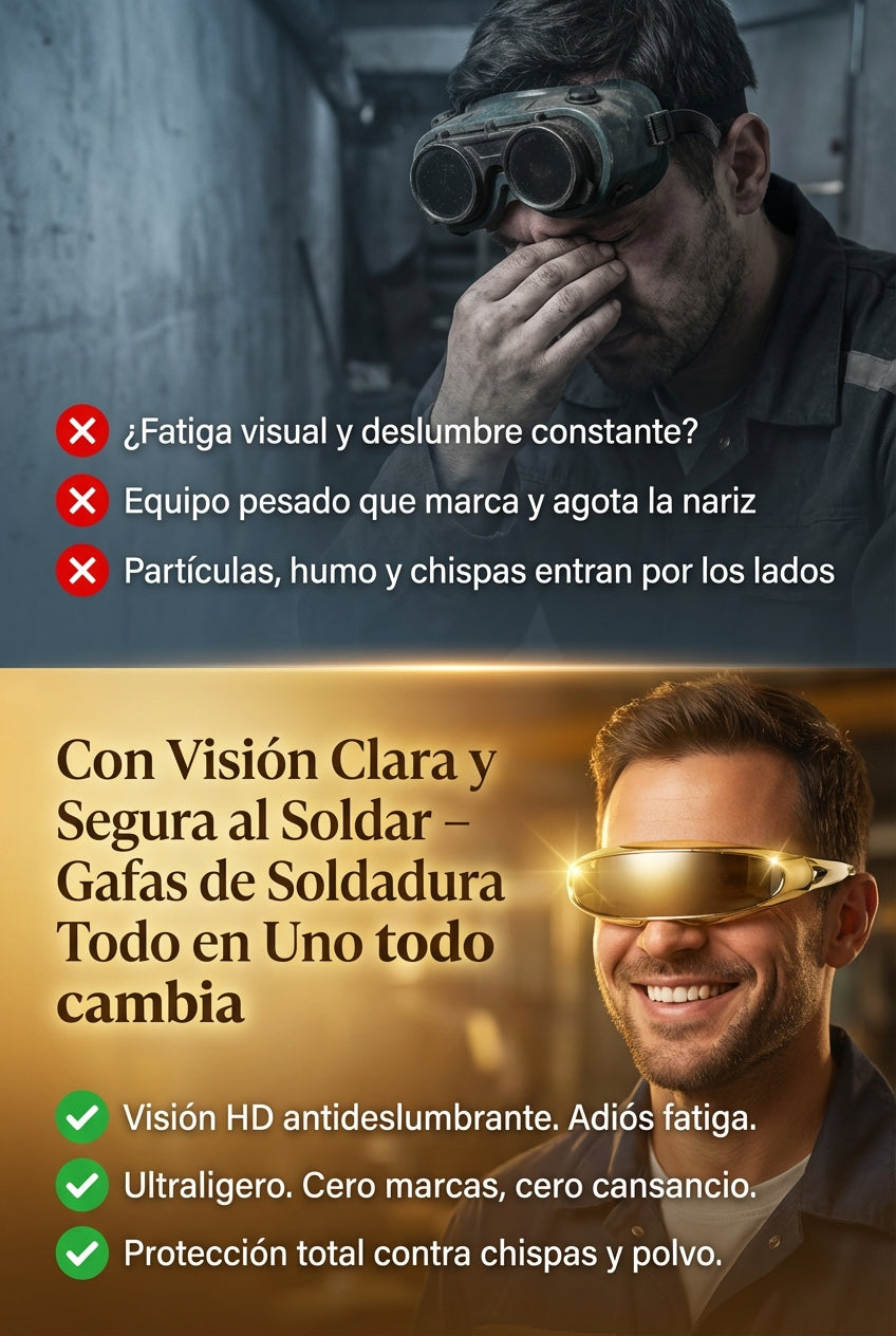 Visión Clara y Segura al Soldar – Gafas de Soldadura Todo en Uno